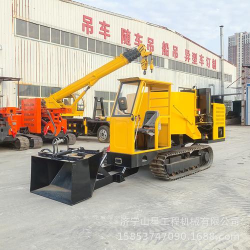 一体化履带式平口罐车 水泥自搅拌上料朝天锅 工程建设圆口罐装机